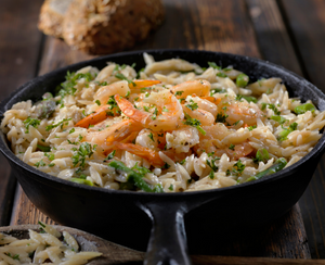 20 Minute Roasted Shrimp and Orzo
